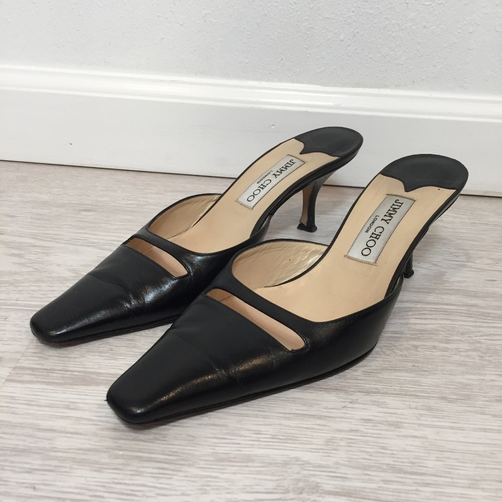 Jimmy Choo Kitten 2" Heel Mule Size 38 US 8